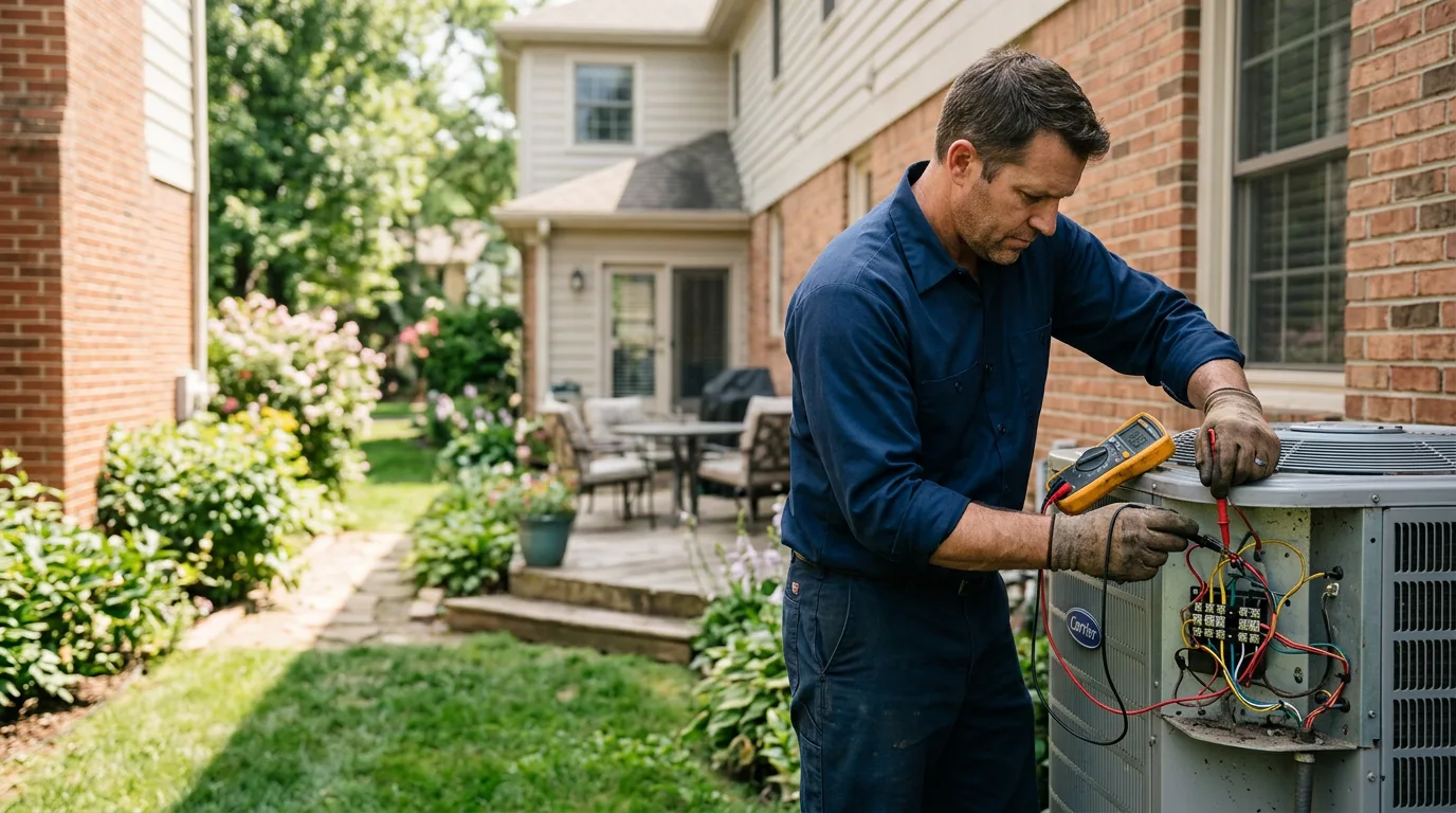 HVAC technician working near Lake George, MI